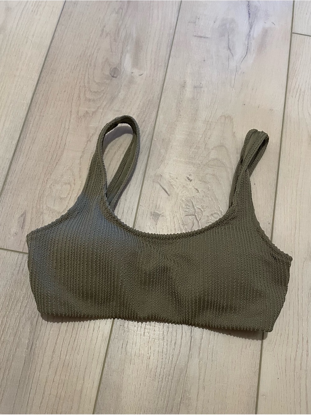 OLD NAVY RIBBED Scoop Neck Bralette - XS KOMBUCHA COLOR